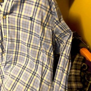 Polo Ralph Lauren, Light Blue, Buttoned Up Long Sleeve. XXL Like New/Gently Used